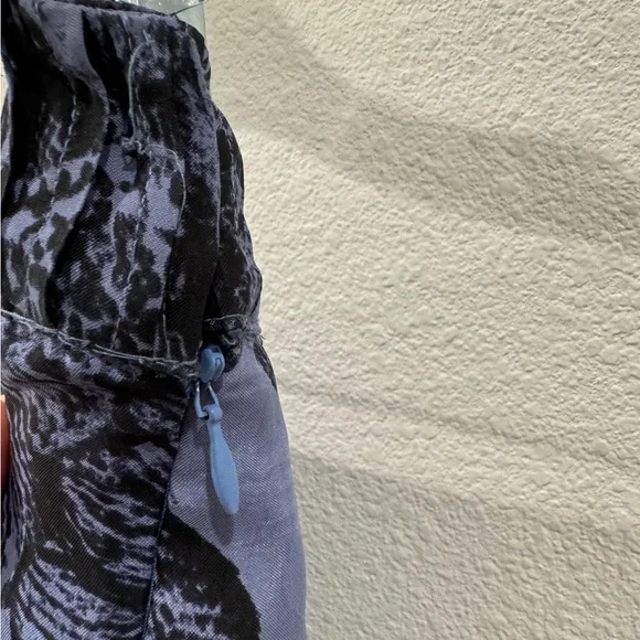 Anthropologie Blue Floral A-Line Skirt - Picture 5 of 16